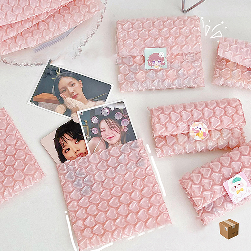 10Pcs Pink Heart Bubble Mailer Bag Packaging Small Business Supplies Shockproof Padded Envelopes Mail Packaging Bags