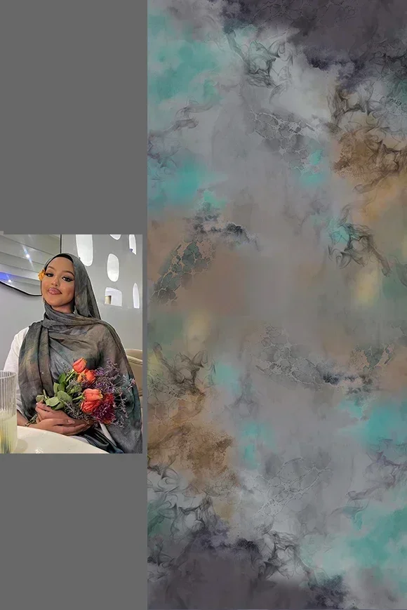 Lo más nuevo, bufanda Hijab de algodón Modal estampada, musulmán Premium, Ombre Tie Dye, acuarela, estampado de mármol, chal, bufanda Hijab