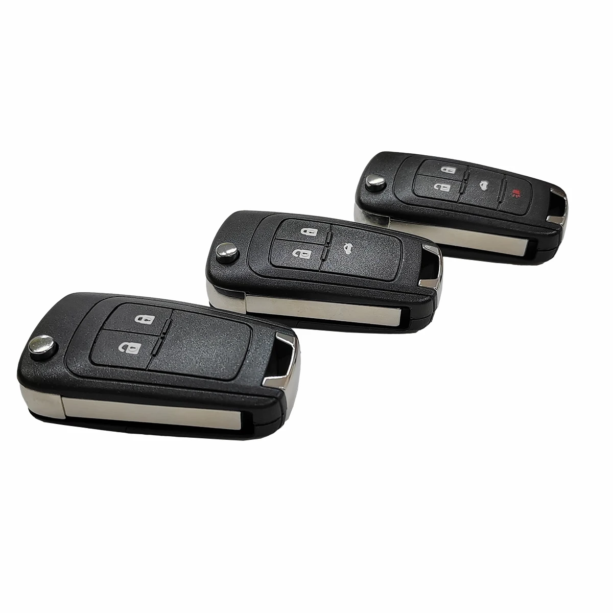 Flip dobrável remoto chave do carro escudo para chevrolet cruze epica lova camaro impala 2/3/4/5 botões lâmina hu100