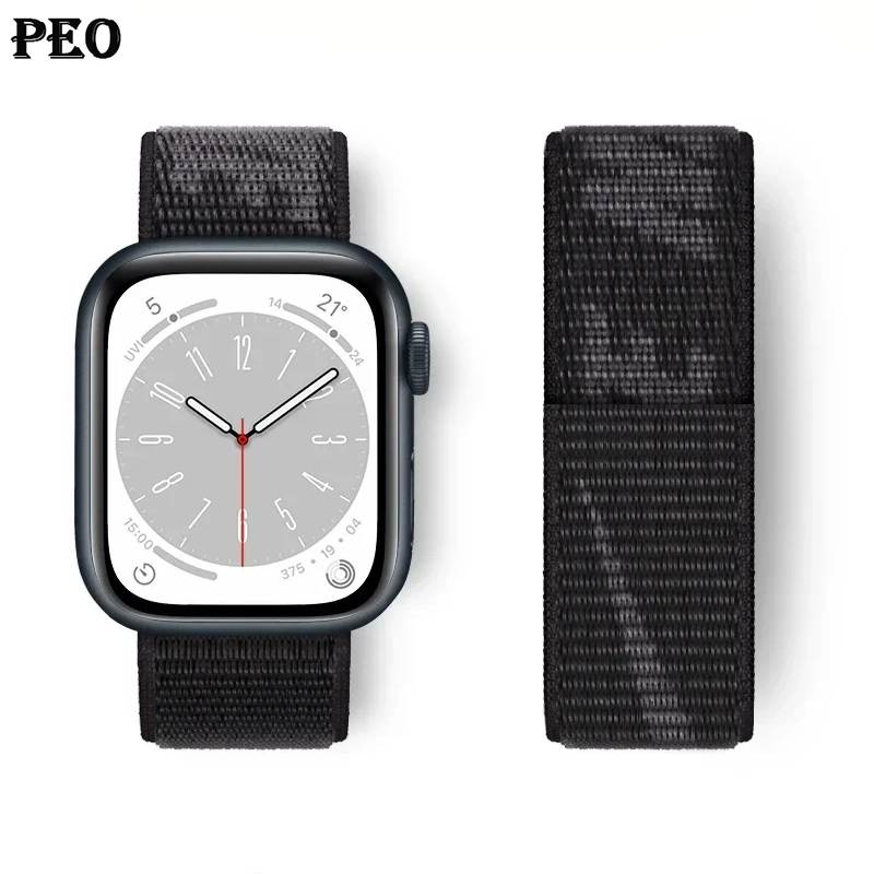 Nylon loop Strap For Apple Watch Band 10 46mm 49mm 44mm 40mm 45mm 41mm Sport pride Bracelet iwatch bands Series 9 8 se 7 6 5 4 3