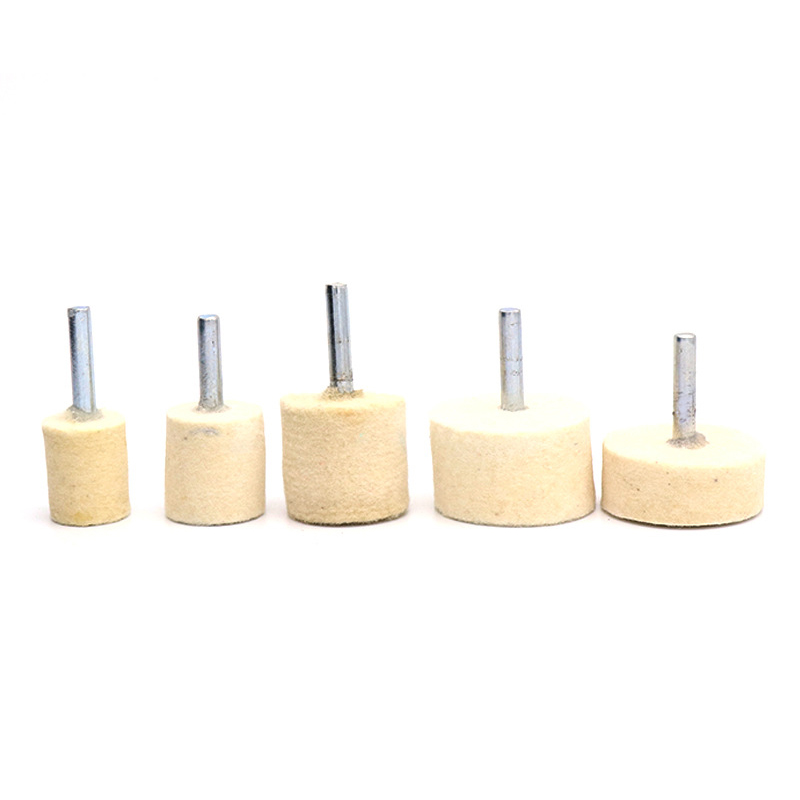 6mm Shank Pad Wool Felt Polishing Buffing Wheel Grinding 20mm 25mm 30mm 35mm 40mm for Drill Rotary Tools