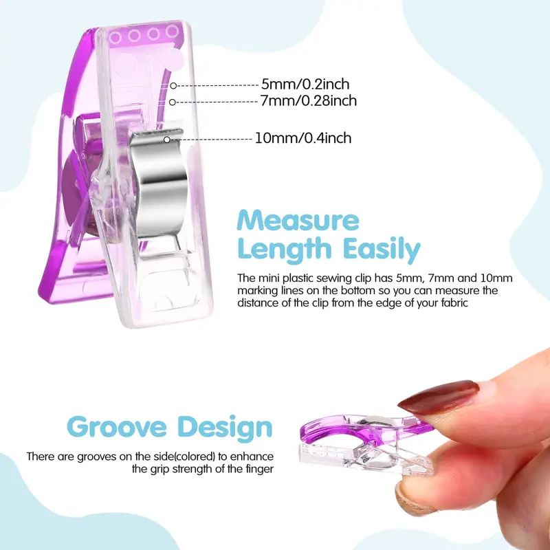 50 pcs/set sewing clips colorful clips plastic craft crocheting knitting safety clip assorted color binding clip paper