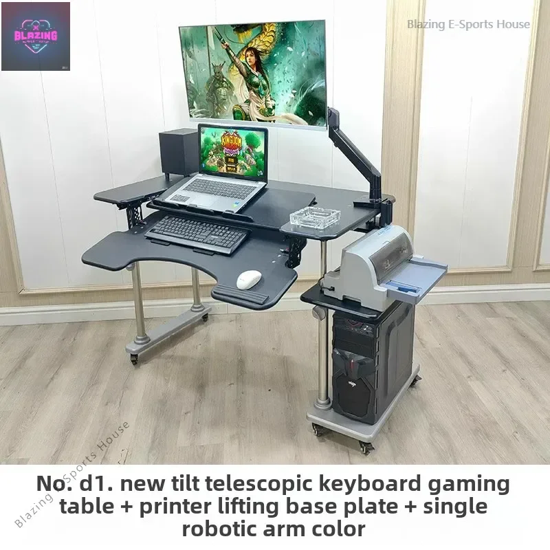 Mesa de esportes eletrônicos de mesa, cápsula espacial de primeira classe, mesa de computador, suporte de elevação móvel, mesa de casa, suporte de suspensão de cabine