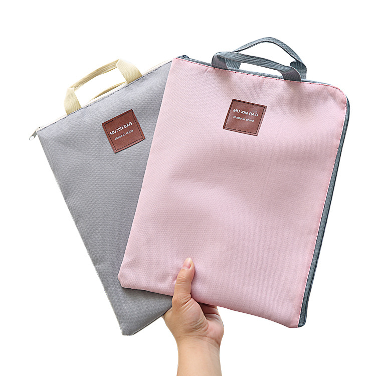 Carpeta de archivos A4 de lona grande, bolsa para documentos, maletín de negocios, bolsa organizadora de almacenamiento de papel, papelería, suministros escolares y de oficina