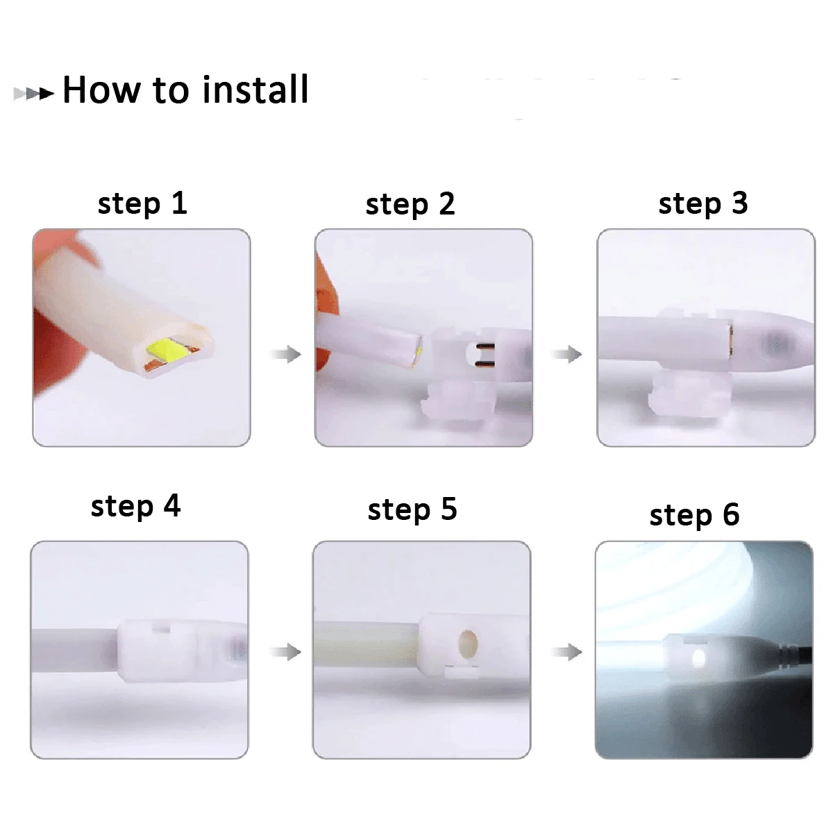 Enchufe UE para tira LED COB 220V