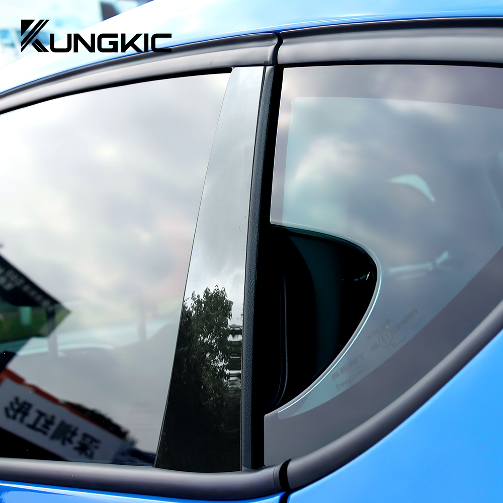 Наклейка на окно, дверь, стойку B для Seat Leon MK2 2005 2006 2007 2008 2009 2010 2011 2012 SEAT Altea, глянцевая черная