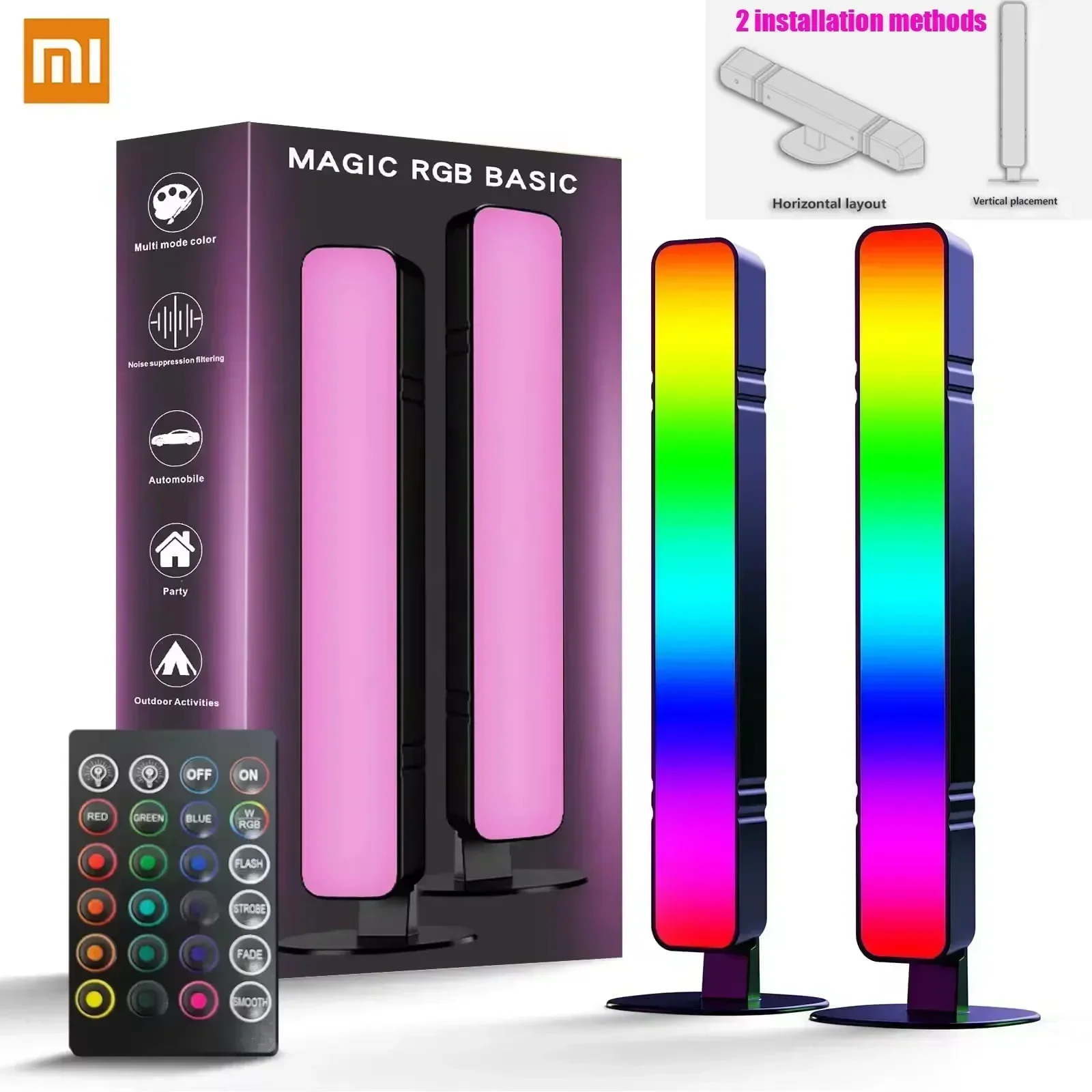 Xiaomi RGB Pickup Nachtlicht Gaming Musik Rhythmus Lichter Bar USB LED Tisch Lampe Fernbedienung Setup Gamer Decor Kinder Geschenk