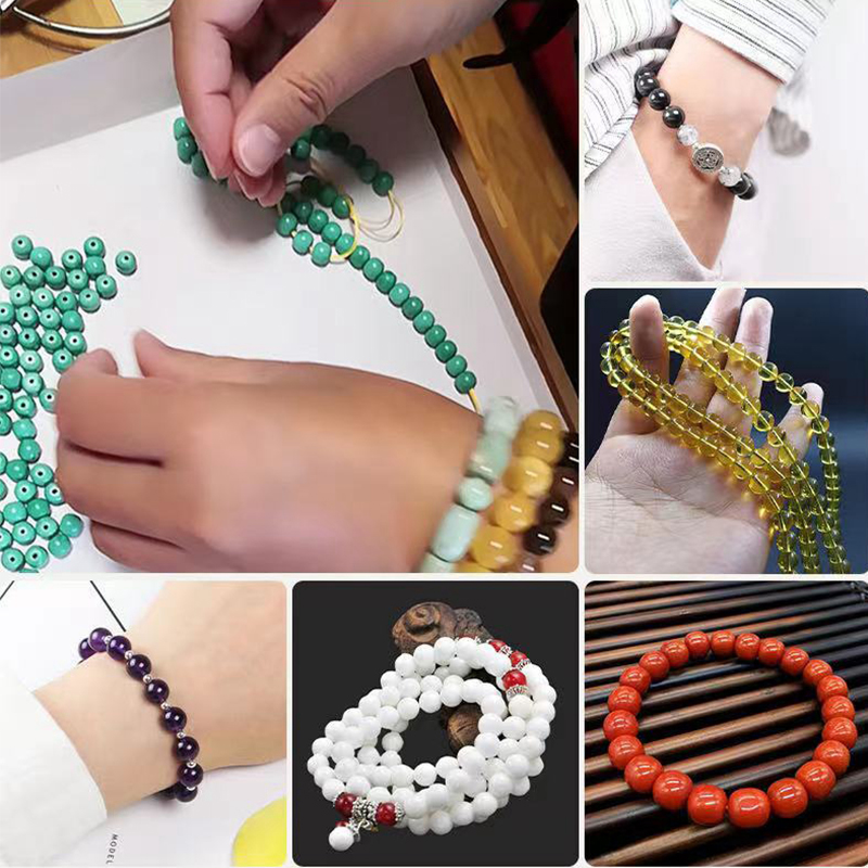 Hilo de joyería de 40M y 0,7mm, cordón elástico para cuentas, hilo de línea de cadena de cristal para fabricación de joyería, pulseras de cuentas, cuerda DIY