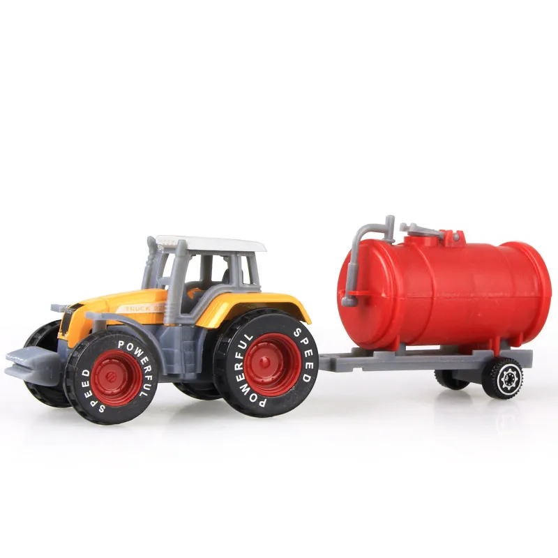 1 pçs diecast veículos agrícolas mini modelo de carro engenharia modelo de carro trator engenharia carro trator brinquedos modelo para crianças presente natal