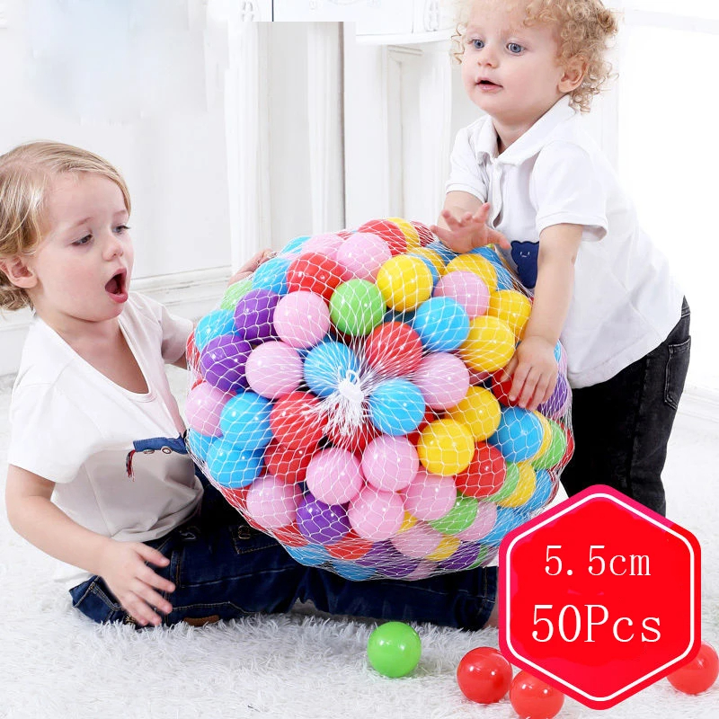 50Pcs Color Baby Plastic Balls Kids Games Toys Ball Baby Playpen Tent Water Pool Ocean Wave Balls Children Toys for Boys Girls