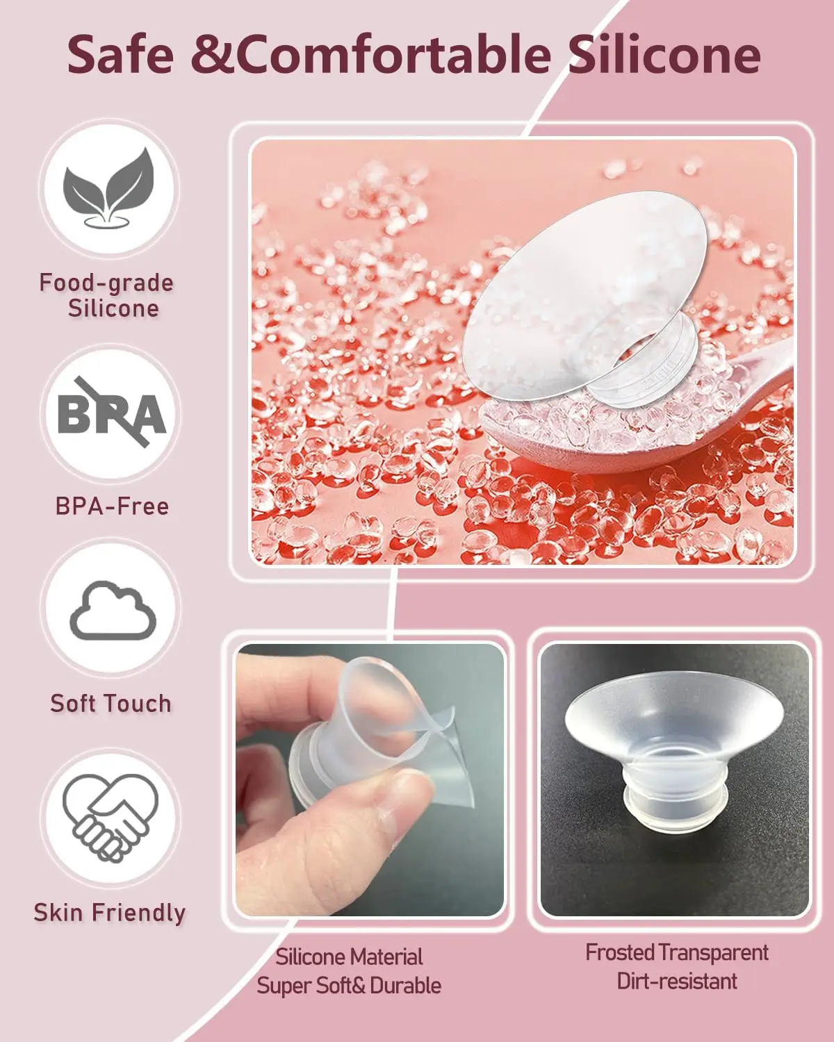 Inserção de flange compatível com Momcozy/Spectra/Medela/Elvie/NCVI/TSRETE/eufy/Lansinoh/XIMYRA Bomba tira leite 24mm escudos/flanges