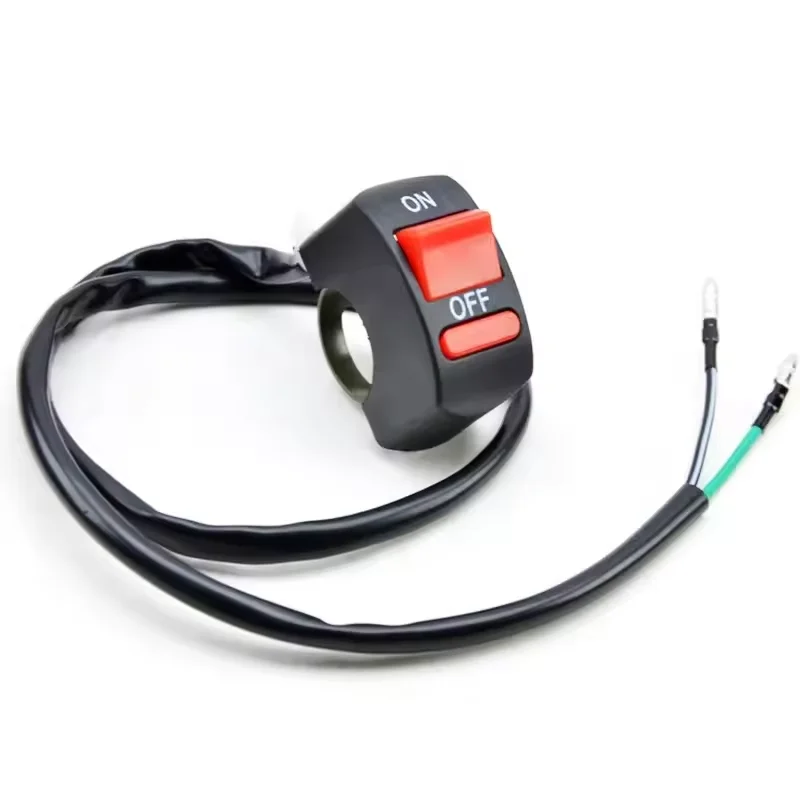 Interruttore di spegnimento fiamma manubrio universale per moto Pulsante ON OFF per moto Motor ATV Bike DC12V/10A Nero