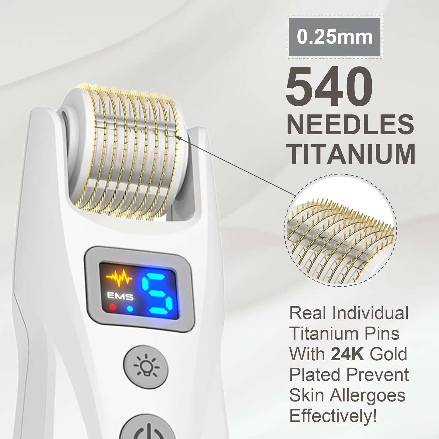Dr.pen G5เดอร์มาลูกกลิ้ง LED บำบัดด้วยคลื่นไมโครเวฟอุปกรณ์ความงามการสั่นสะเทือนไมโครเคอเรนท์ที่มี5ลูกกลิ้งขัดเท้า