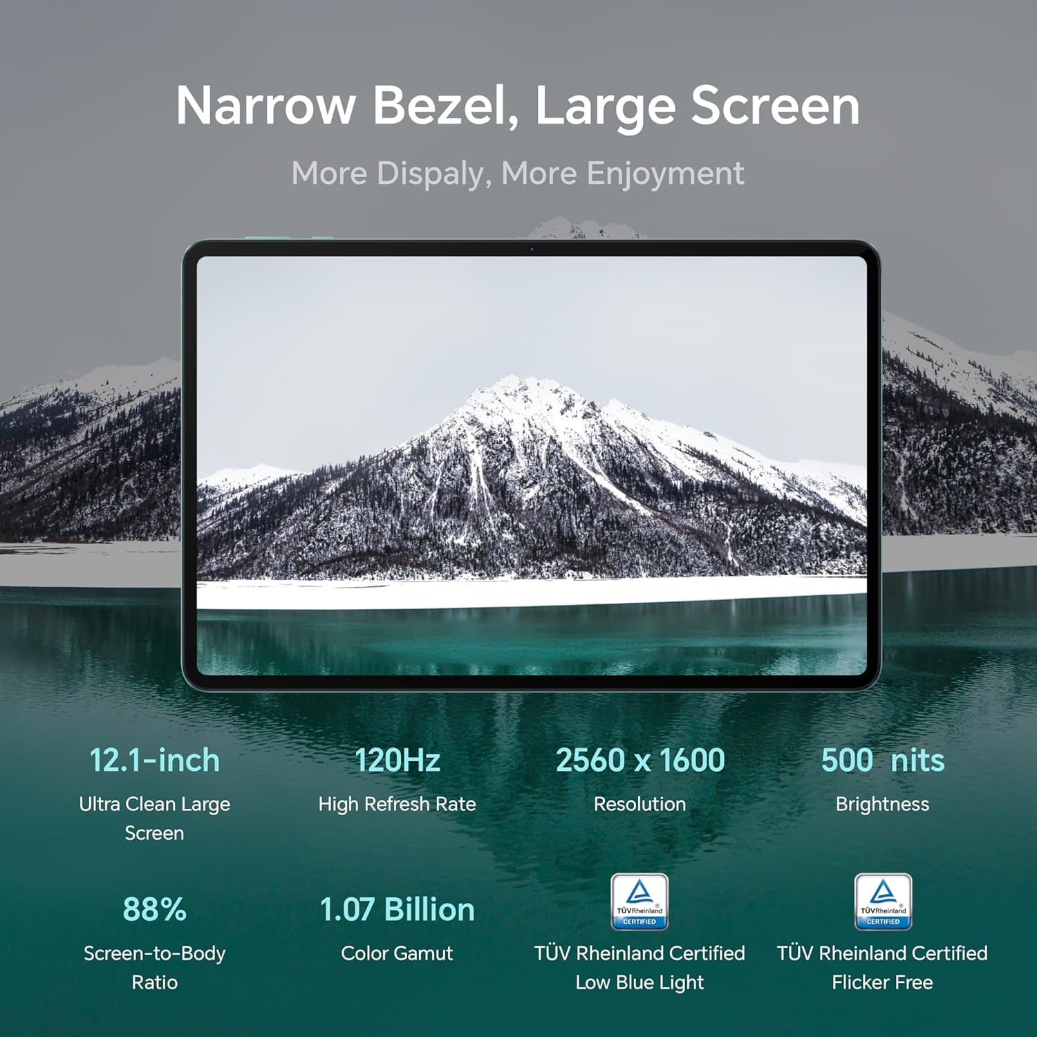 Global Version HONOR Pad 9 12.1" 120Hz Large Screen Snapdragon 6 Gen 1 Android 13 Magic OS 7.2 Eight speakers 8300mAh Battery