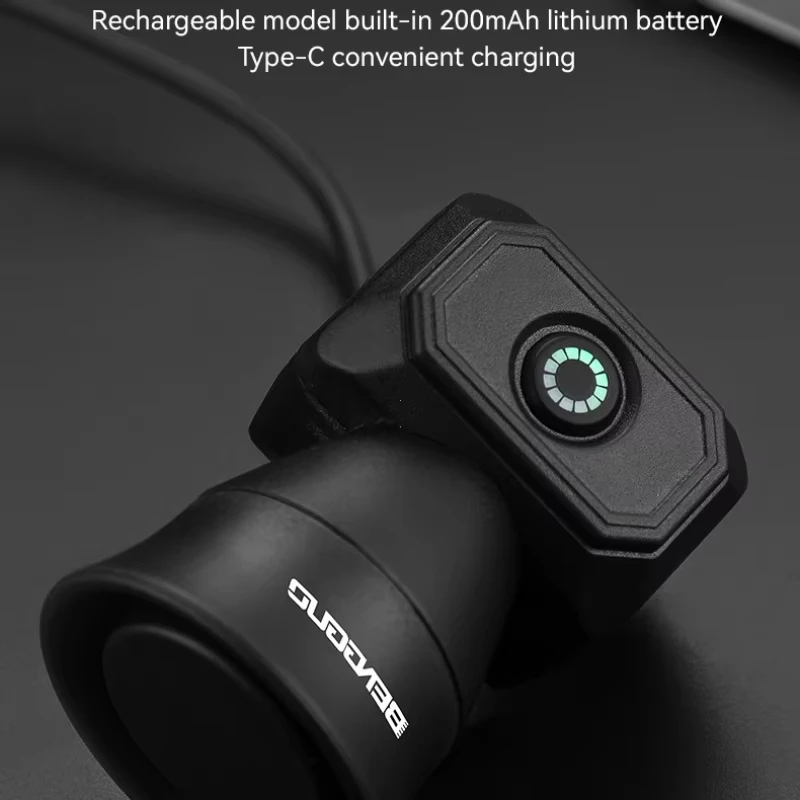 แตรจักรยานเสือภูเขา ชาร์จผ่าน USB ขนาดเล็ก กันน้ำ กระดิ่งจักรยานอิเล็กทรอนิกส์ อุปกรณ์ขี่จักรยาน อุปกรณ์เสริมสกู๊ตเตอร์เด็ก