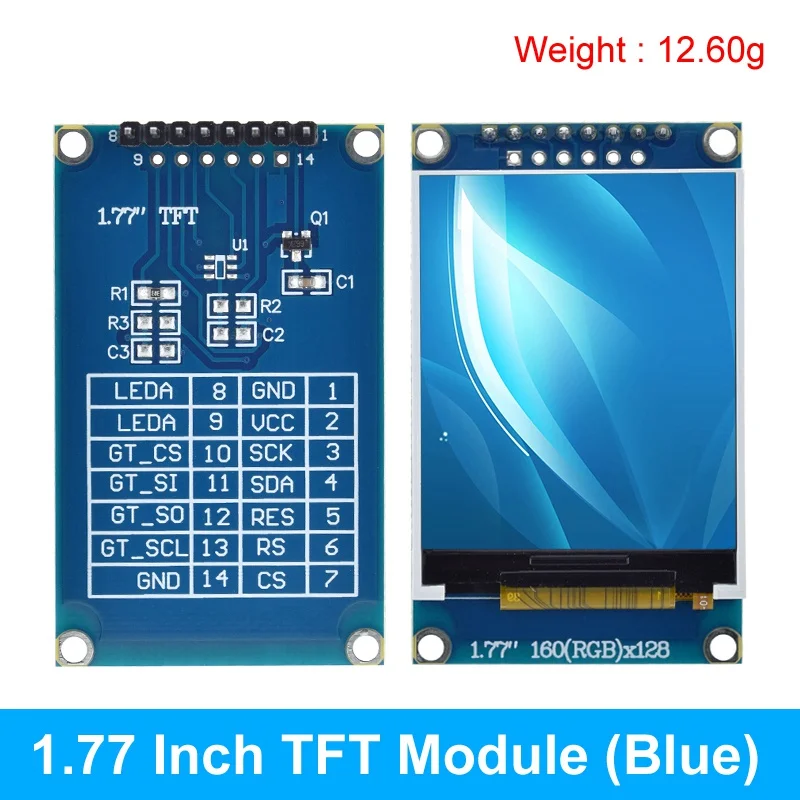 TZT-pantalla TFT LCD de 1,77 pulgadas, módulo de puerto serie, 128x160, 1,77 TFTSPI