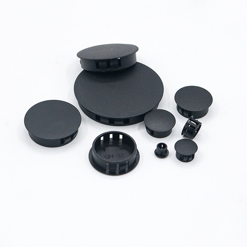 スナップオンホールプラグ 5 ミリメートル〜 50 ミリメートル黒丸プラスチックブランキングエンドキャップチューブパイプインサートプラグ栓
