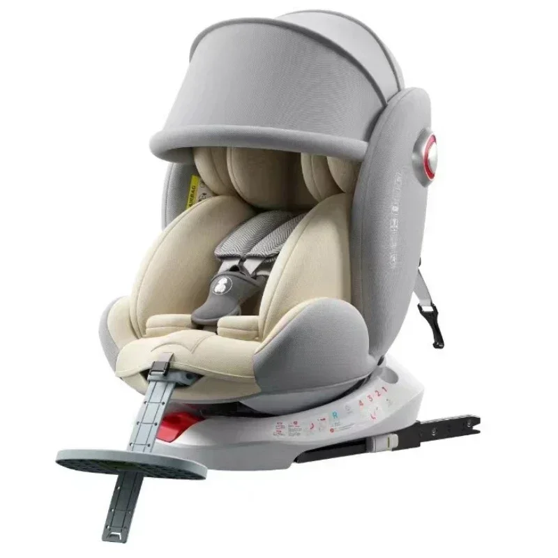 Sièges auto universels pour enfants, siège auto pour bébé, siège pour enfants de 0 à 12 ans, siège avec interface en acier ISOFIX pour nouveau-né, rotation à 360 °