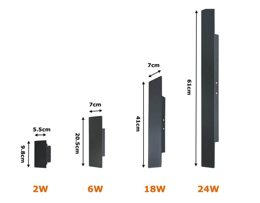 Modern Led Waterproof Outdoor Up Down Wall Lamp IP65 Aluminum 18w LED Wall Light Indoor Decorated Wall Sconce