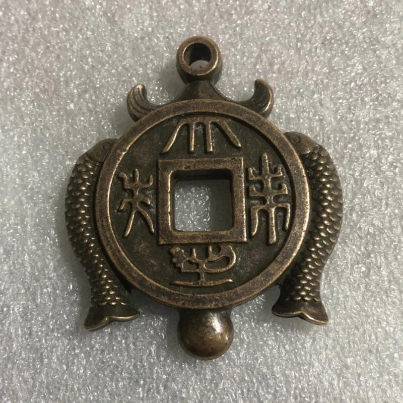 Liao Shuangyu Money-Spending Bronze Solid Square Hole Hanging Money Xixia Sanskrit Thickened Ancient Bronze Coin Antique Old Obj