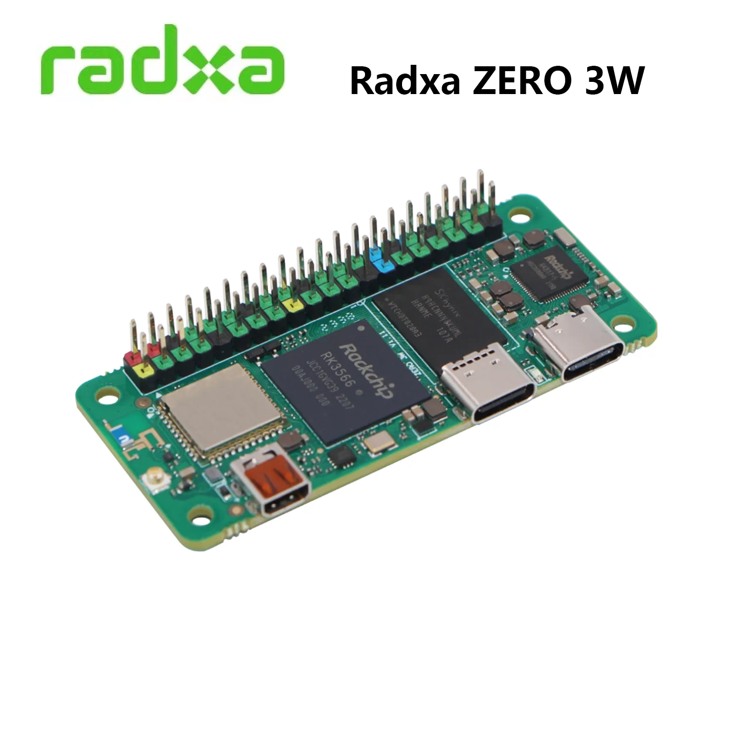 Плата разработки Radxa ZERO 3W Четырехъядерный кронштейн ®   Кортекс ™ -A55 RK3566 Чип DDR4