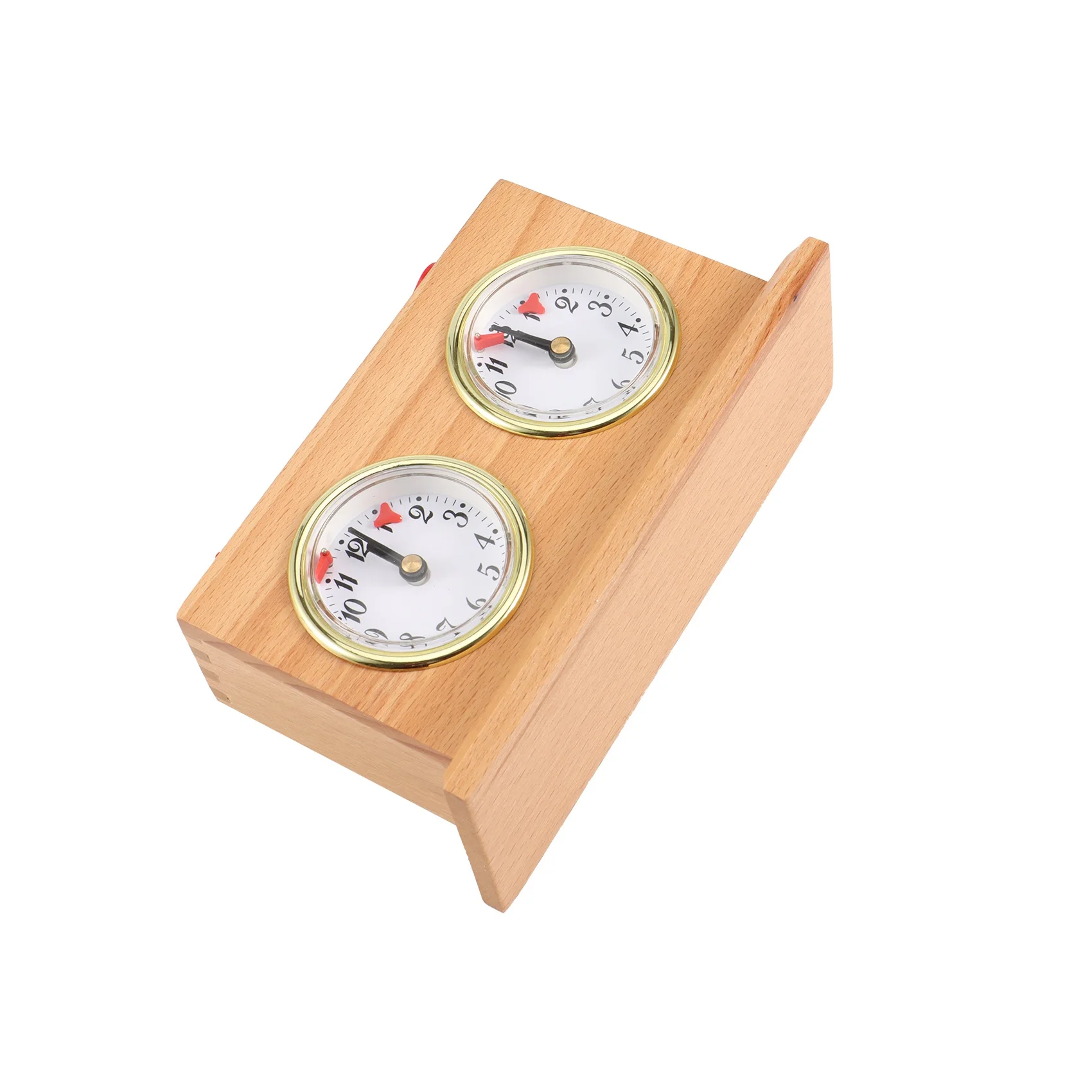 Temporizador de reloj de ajedrez analógico retro: reloj de ajedrez mecánico de cuerda, no necesita batería, raro de madera