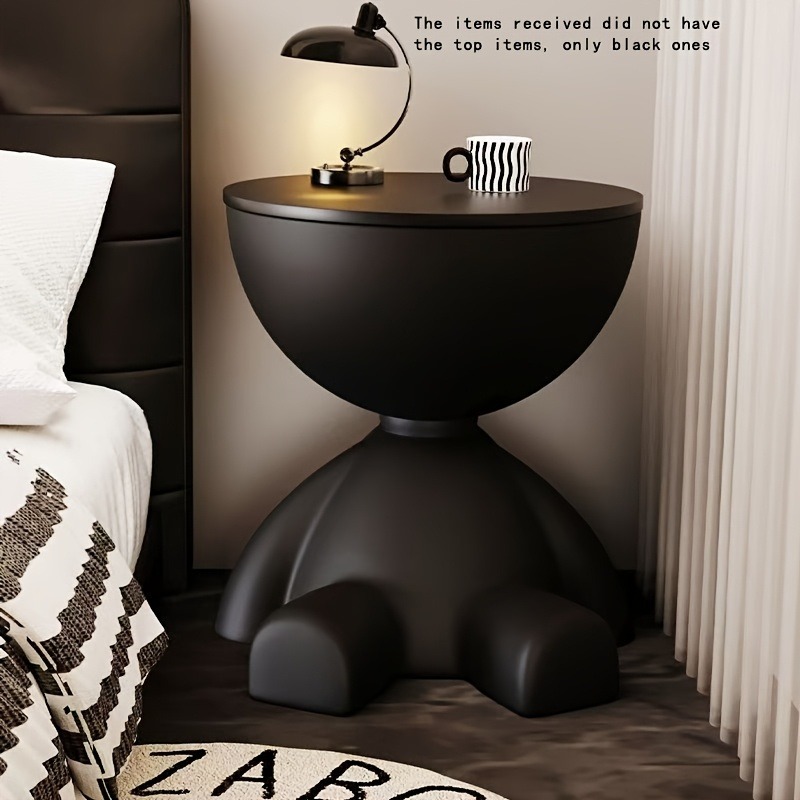 1pc bear shaped plastic multifunctional bedside table, easy to assemble, suitable for living room and bedroom storage
