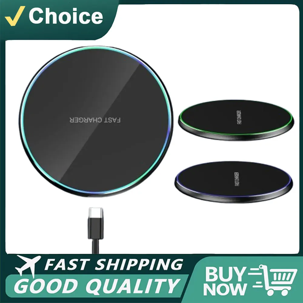 Mini caricabatterie wireless a LED per iPhone 16 15 14 13 12 8 X Pro Max Samsung Xiaomi Dock station di ricarica rapida a induzione