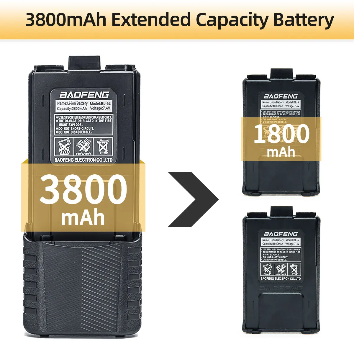 Baofeng UV-5R 8W Walkie Talkie High Power Long Range Two Way Radio Tragbare Kommunikation Amateurfunk für Camping