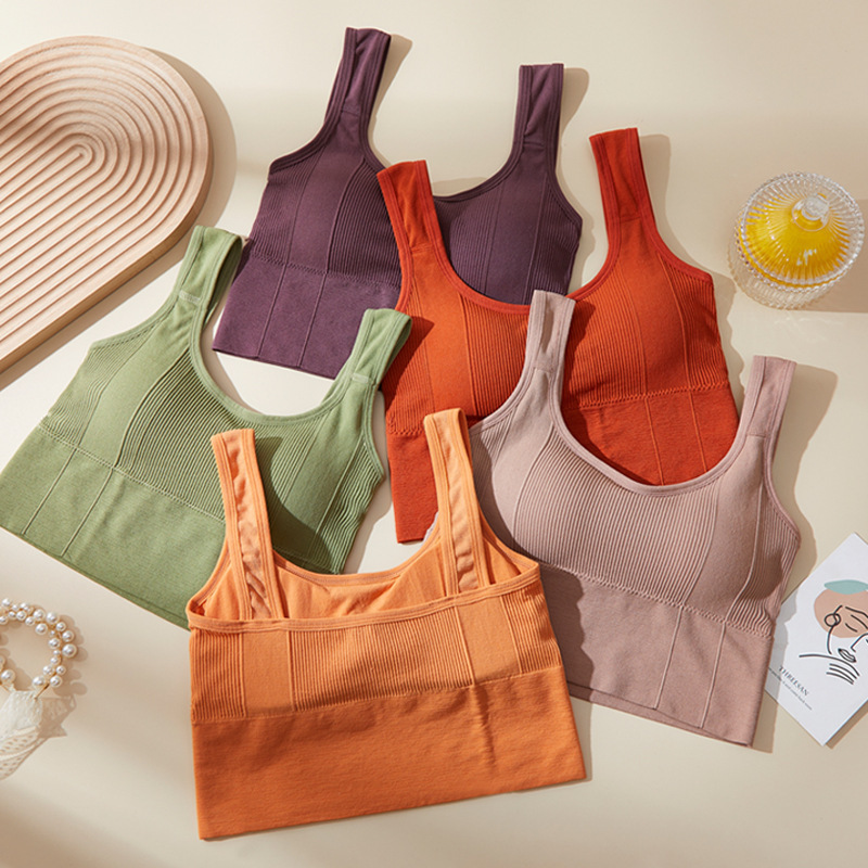 Sports Bra Anti-Sweat Fitness Top Women Seamless Yoga Bra Shockproof Crop Top Push Up Sport Bra Gym Workout Top