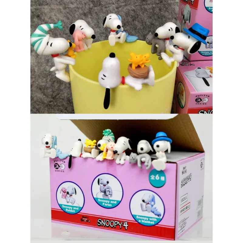 Фигурка Snoppy Woodstock Чарли Браун, модель собаки с шипами, слепая коробка, детская игрушка с ободом чашки