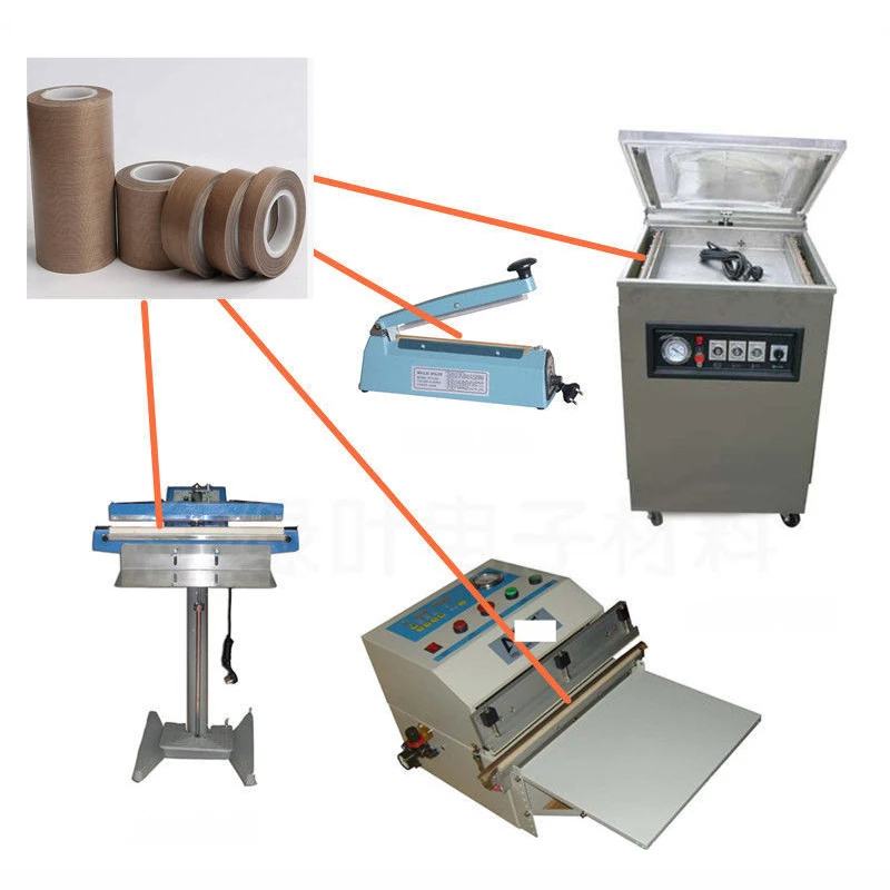 Nastro in PTFE per macchina sigillatrice per isolamento termico in tessuto con nastro adesivo resistente alle alte temperature da 300 gradi
