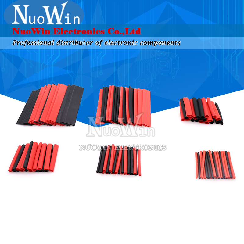 Schrumpf Schlauch 127PCS 2:1 Polyolefin kabel draht Schrumpfen Rohr Schrumpfschlauch Isolierung Draht schrumpf heatshrink Rohr