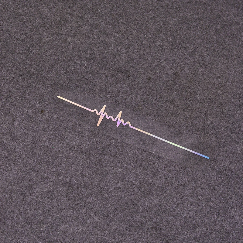 40X6.1cm1 ชิ้น ECG Strip รถสติกเกอร์ไวนิลสติ๊กเกอร์กันน้ํา Cool เลเซอร์สะท้อนแสง Auto สติกเกอร์อุปกรณ์ตกแต่ง