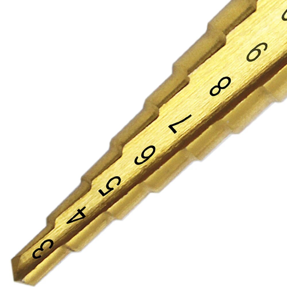1PC 3-13mm Titanium Plated Hexagonal Handle Step Drill Multi Functional Pagoda Drill Irregular Drill Bit Drilling Tool