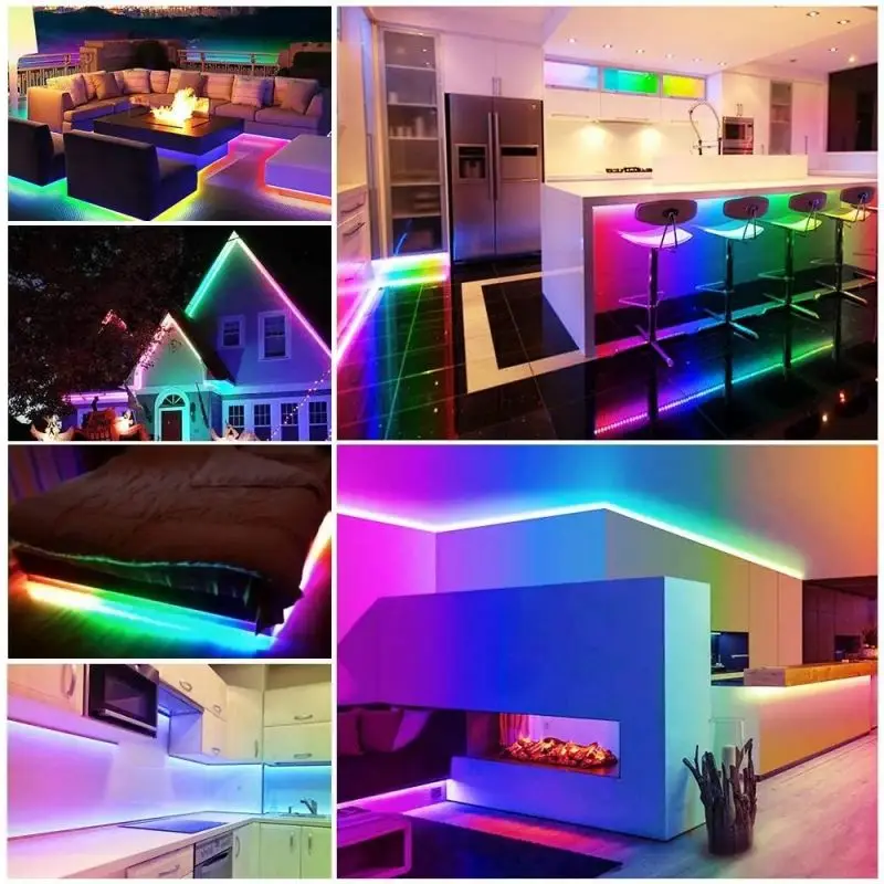 Smart Neon LED Strip Light Sign Remote Control RGB Flexible Neon Tape TV Backlight 1/3/5m Waterproof for Room Home Outdoor Decor