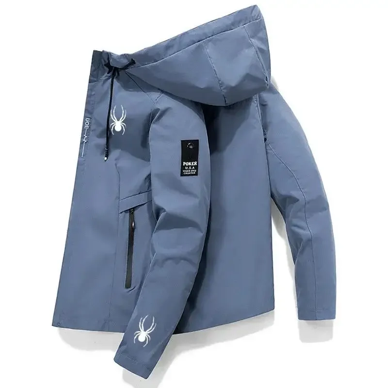 Chaqueta deportiva a prueba de viento para hombre, abrigo de adiestramiento al aire libre con capucha, cortavientos atlético de alta calidad, ropa de calle informal para correr