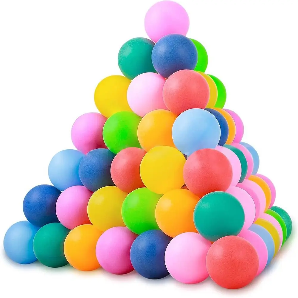 Bolas de Ping Pong de alta elasticidad, 30/50 piezas, 40mm, colores mezclados, Material PP, pelota de tenis de mesa, bolas de entrenamiento de juego esmeriladas sin costuras