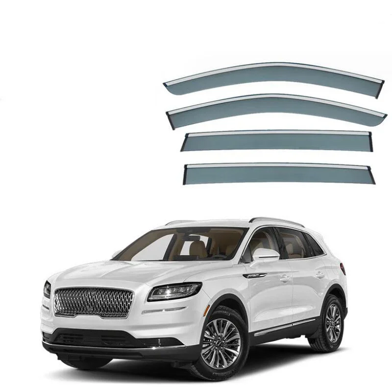 Pelindung jendela deflektor jendela samping Awning pelindung hujan & tempat berlindung untuk Lincoln MKX 2015 2016 2017 2018 Nautilus 2019 2020 - 2024