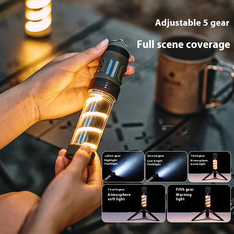 Multifunktions-Camping-Mückenlampe, wiederaufladbar, tragbar, LED-Taschenlampe, Außenbeleuchtung, Mückenschutz-Licht mit Stativ