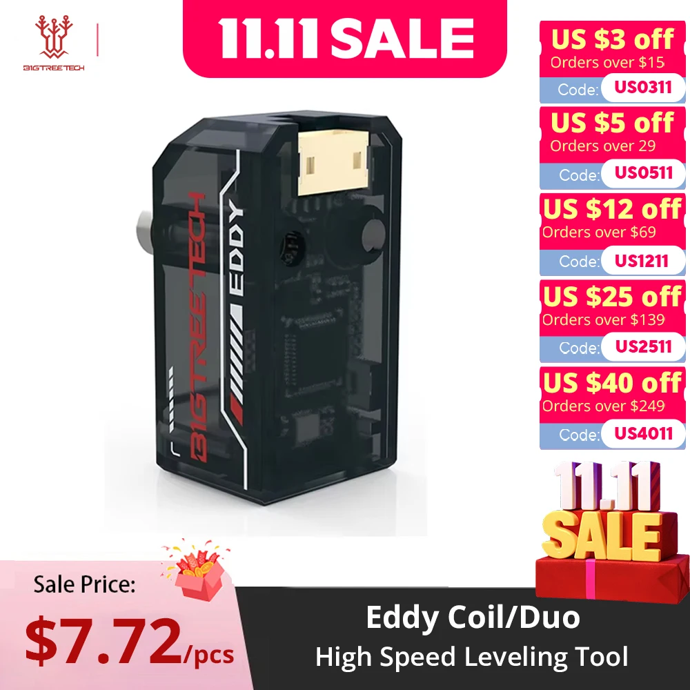 Bigtreetech eddy duo bobina ferramenta de nivelamento de alta velocidade para klipper 20 segundos de nivelamento rápido para impressora 3d stealthburner voron 2.4