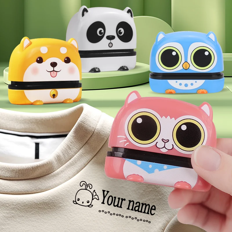 Carimbo personalizado para crianças-kit de selo à prova d'água personalizado com nomes gravados, ideal para presente de jardim de infância e pedidos multilíngue