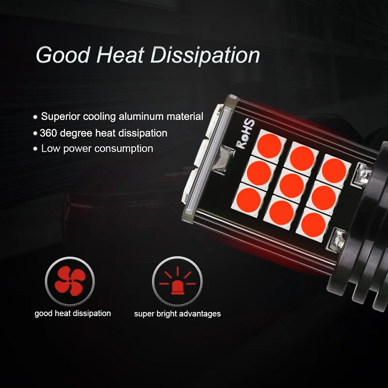 Py21w ba15s p21w led 1156 bau15s lâmpada 3030smd canbus 1157 led bay15d p21/5w lâmpada de sinal volta do carro freio cauda backup luz vermelha