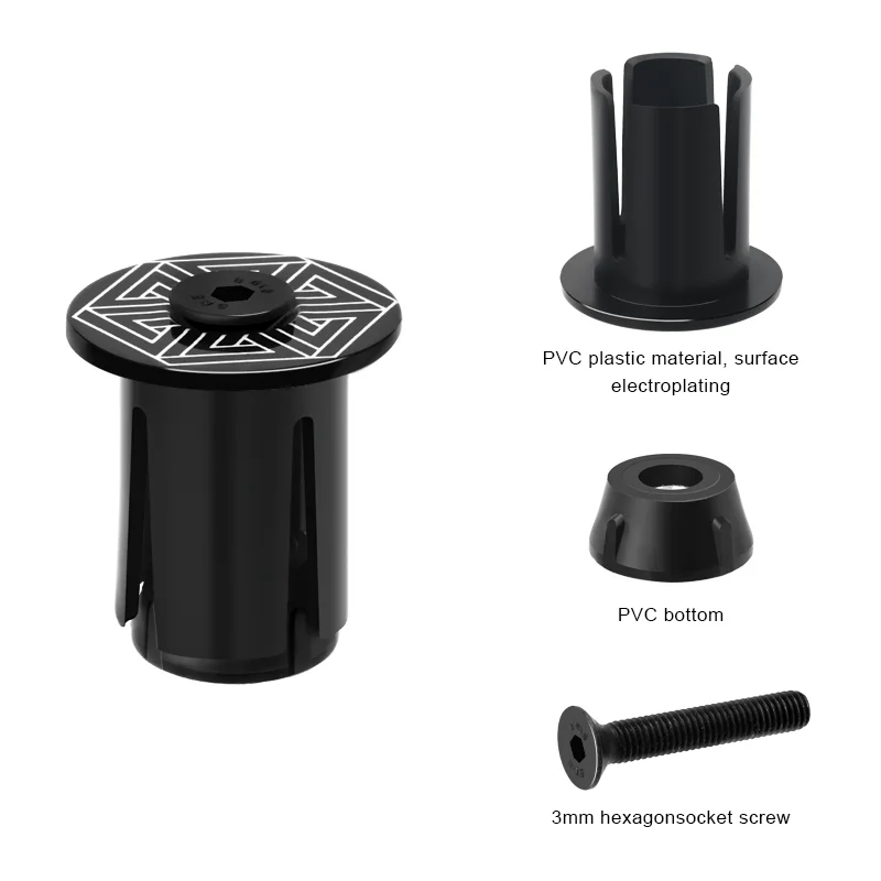 Bicycle Bar Ends Plug Caps Expanding Adjustable Locking Handlebar End Plugs Plastic For Road Cycling MTB Mountain Bike Grip Cap