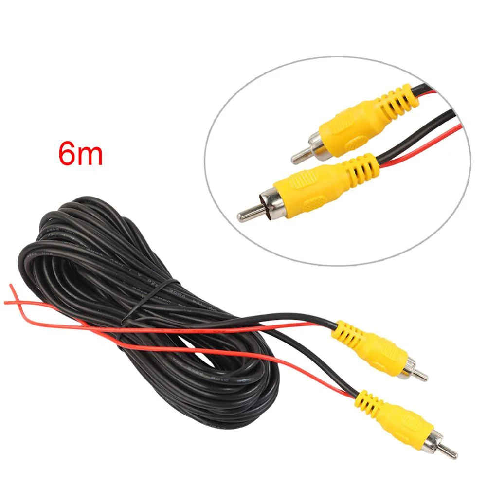 6m RCA Video Cable Car Reversing RearView Parking Camera Video Cable Car DVD All-in- Display Camera Display Input Interface