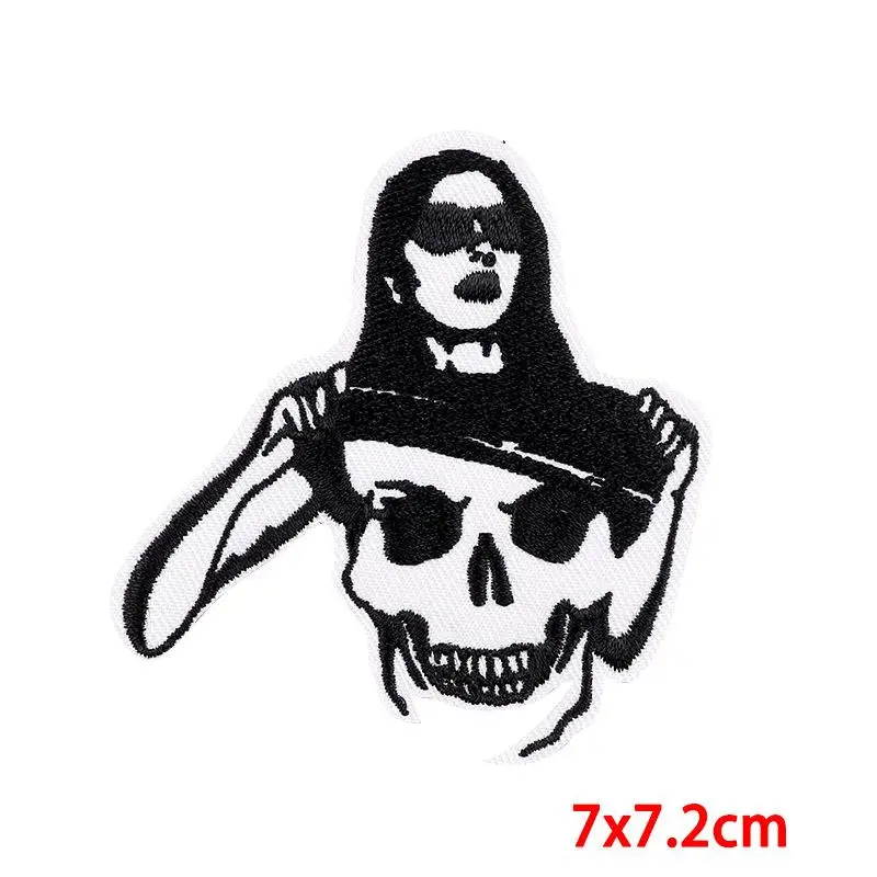 Embroidered Patch Iron On Patches for Clothing Pocket Lighter Clothes Stickers Fabric Sewing Thermal Adhesive Applique Fusible