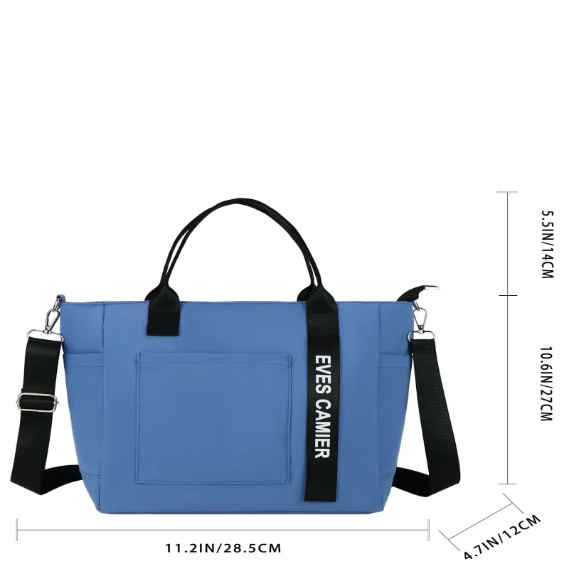 Torba na ramię z nylonu, codzienna, o dużej pojemności, uniwersalna torba crossbody, torba do codziennego dojazdu do pracy.