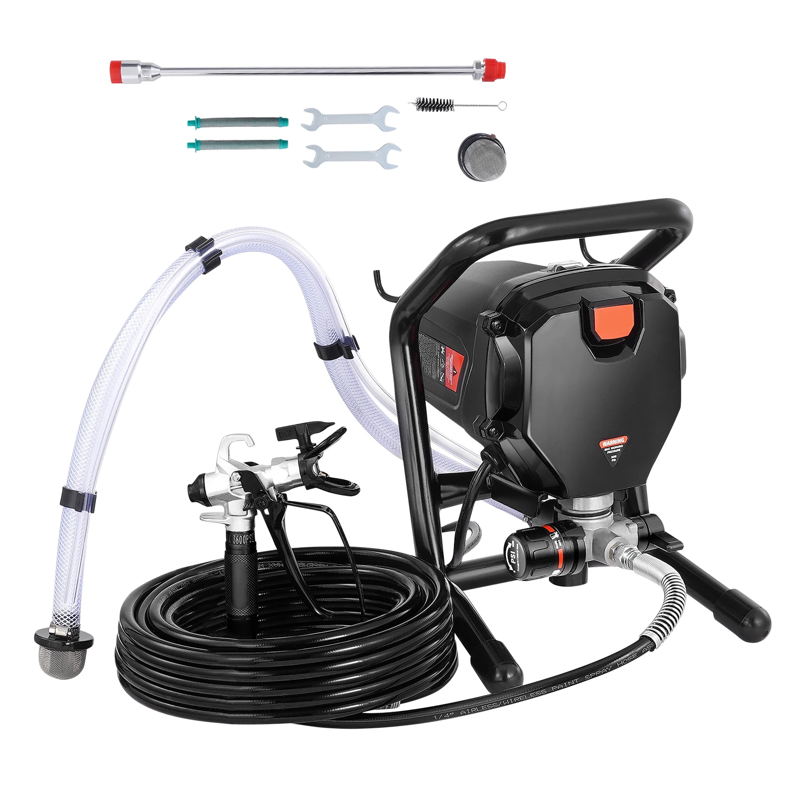 SucceBuy 750 W 950 W Airless-Farbspritzgerät, 3000 PSI, hocheffizientes elektrisches Airless-Spritzgerät, tragbare Farbspritzgeräte für den Innenbereich