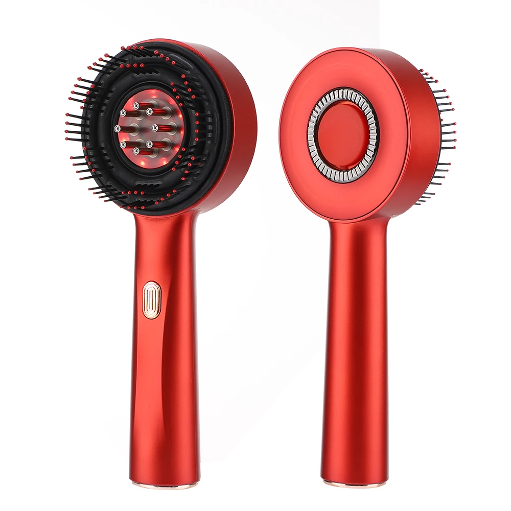 Elektrische Vibration Massage Kamm Rot Licht Therapie Haar Wachstum Massage Kopfhaut Pinsel Anti Haarausfall Flüssigkeit Öl Applikator Haarpflege