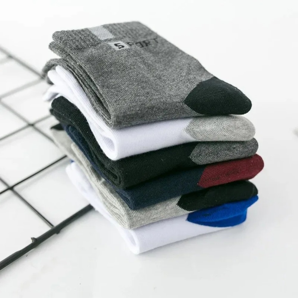 10 paia di calze sportive in cotone traspirante da uomo in fibra di bambù autunno e inverno calzini da uomo assorbimento del sudore deodorante business Sox